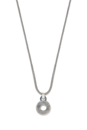Faith Necklace, Silver with Sapphires